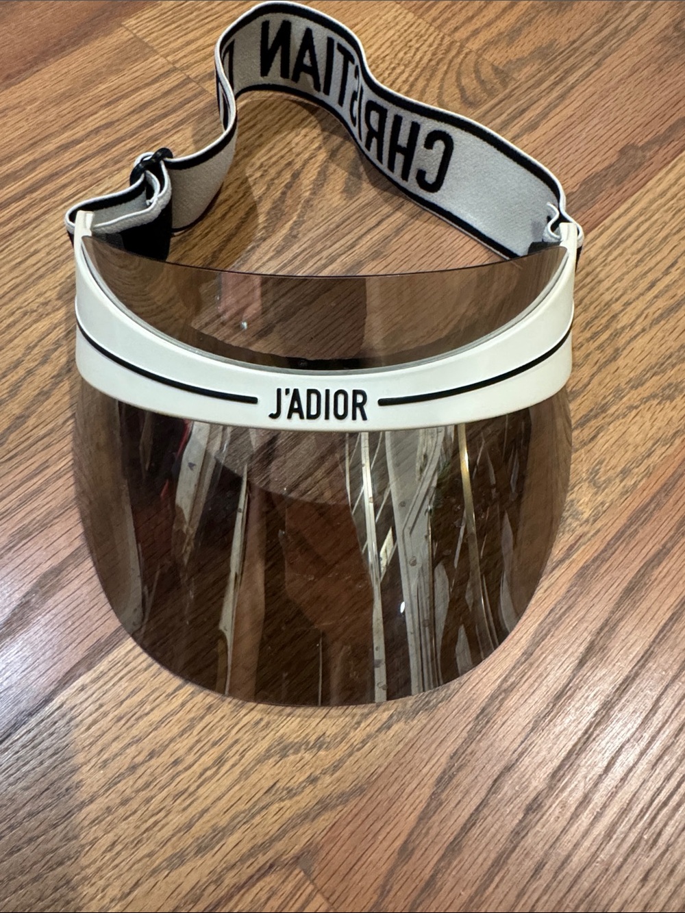 Dior J'Adior White & Brown Tinted Visor Hat